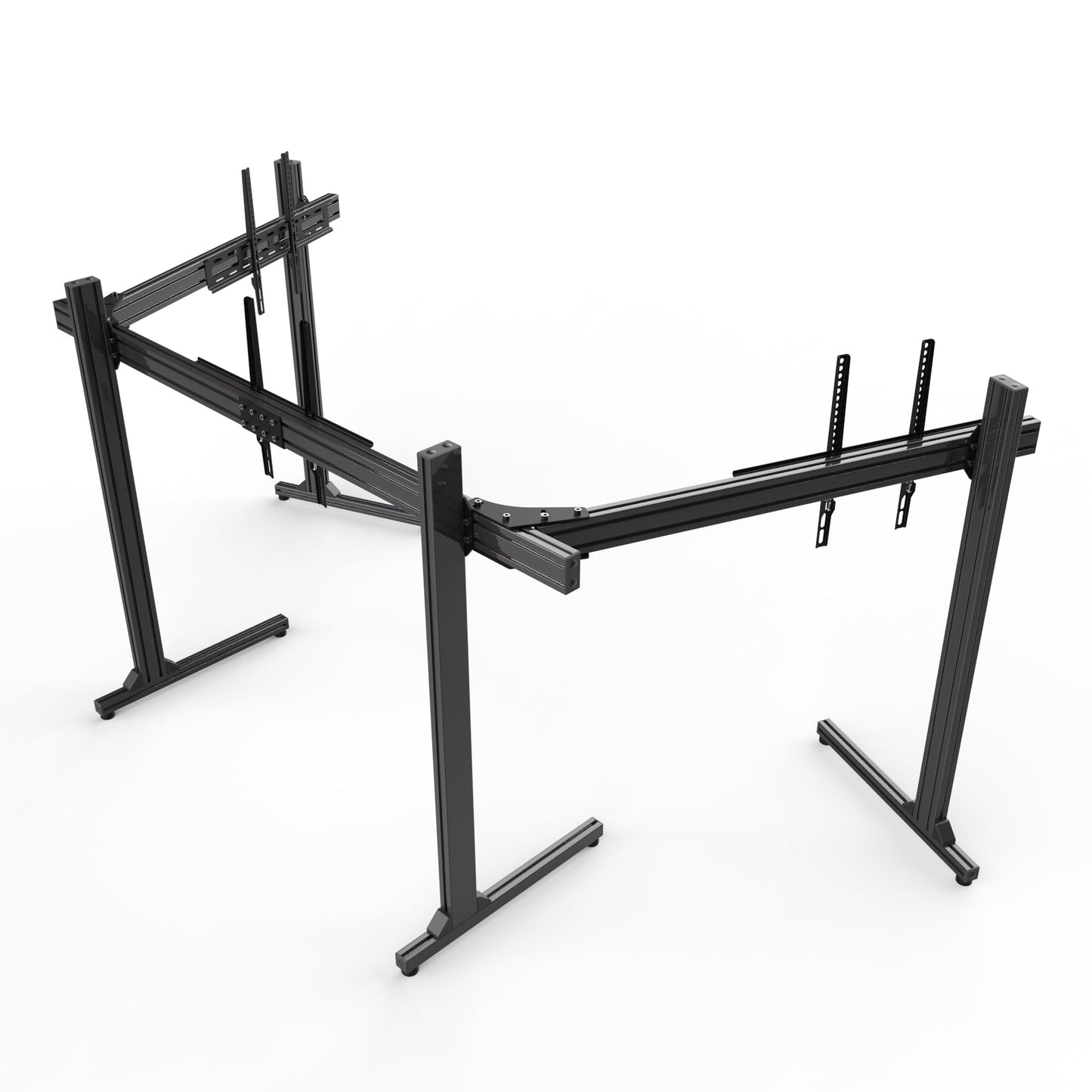 Advanced SimRacing Freestanding Triple TV Stand [Up to 65" TV]