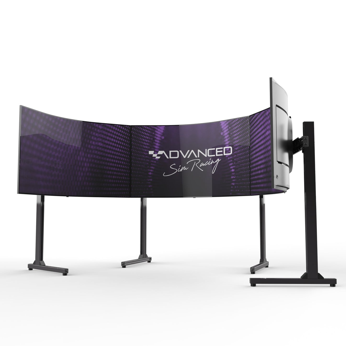 Advanced SimRacing Freestanding Triple TV Stand [Up to 65" TV]
