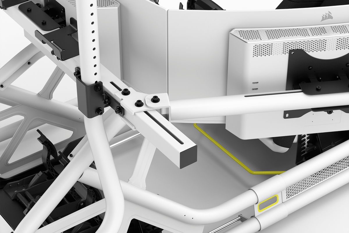GT Cockpit Triple Monitor Expansion Kit (White)